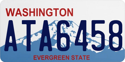 WA license plate ATA6458