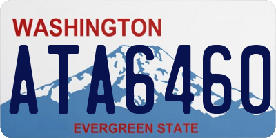 WA license plate ATA6460