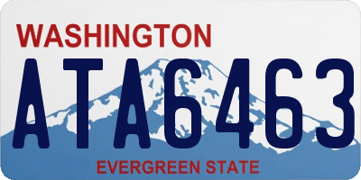 WA license plate ATA6463