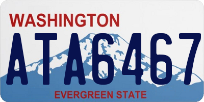 WA license plate ATA6467