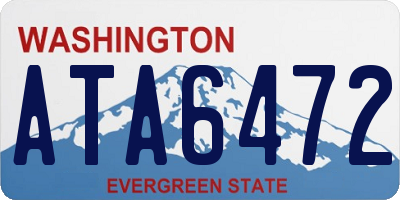 WA license plate ATA6472