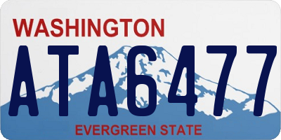 WA license plate ATA6477