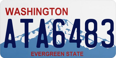 WA license plate ATA6483
