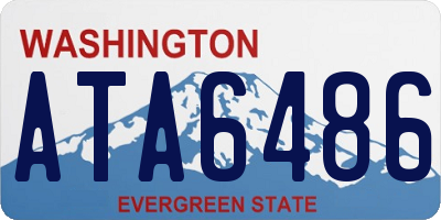 WA license plate ATA6486
