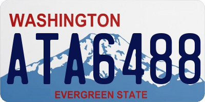 WA license plate ATA6488