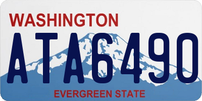 WA license plate ATA6490