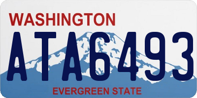 WA license plate ATA6493