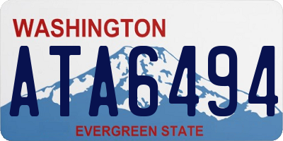 WA license plate ATA6494