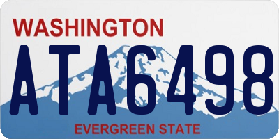 WA license plate ATA6498