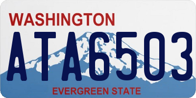 WA license plate ATA6503
