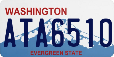 WA license plate ATA6510