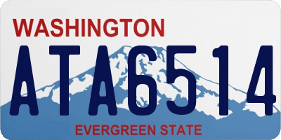 WA license plate ATA6514