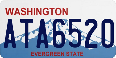 WA license plate ATA6520
