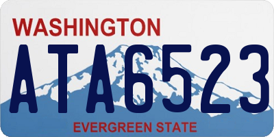 WA license plate ATA6523