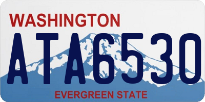 WA license plate ATA6530