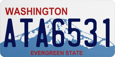 WA license plate ATA6531