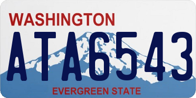 WA license plate ATA6543