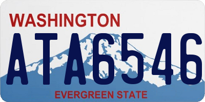 WA license plate ATA6546