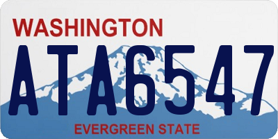WA license plate ATA6547