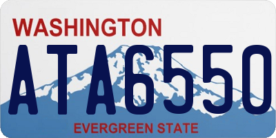 WA license plate ATA6550