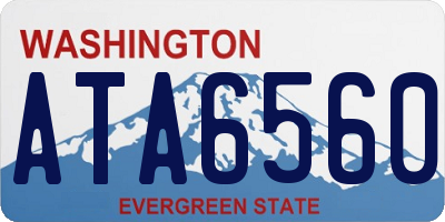 WA license plate ATA6560