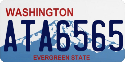 WA license plate ATA6565