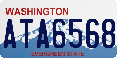 WA license plate ATA6568