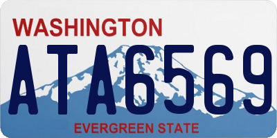 WA license plate ATA6569