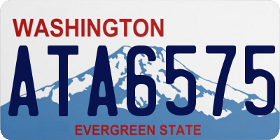 WA license plate ATA6575