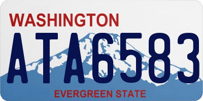 WA license plate ATA6583