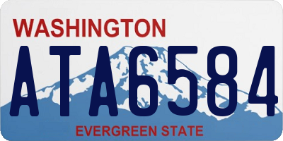 WA license plate ATA6584