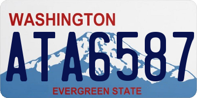 WA license plate ATA6587