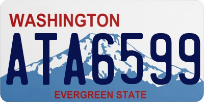 WA license plate ATA6599