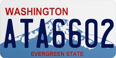 WA license plate ATA6602