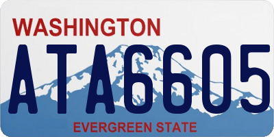 WA license plate ATA6605