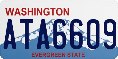 WA license plate ATA6609
