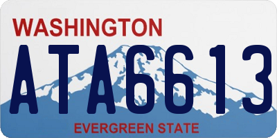 WA license plate ATA6613