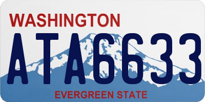 WA license plate ATA6633