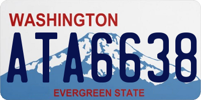 WA license plate ATA6638