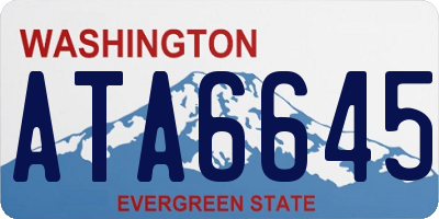 WA license plate ATA6645