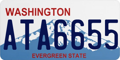 WA license plate ATA6655