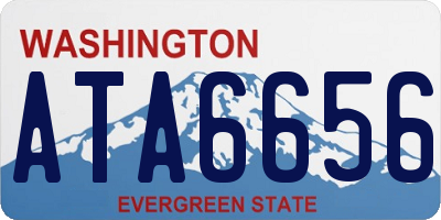 WA license plate ATA6656
