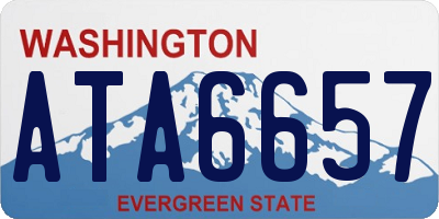 WA license plate ATA6657