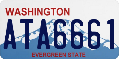 WA license plate ATA6661