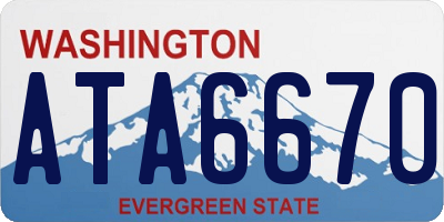 WA license plate ATA6670