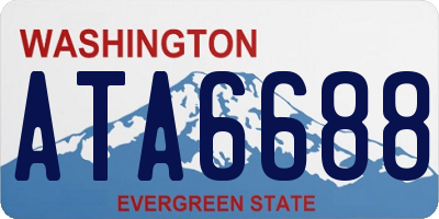 WA license plate ATA6688