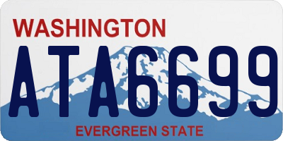 WA license plate ATA6699