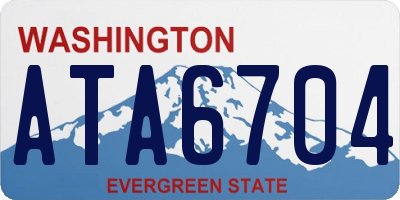 WA license plate ATA6704