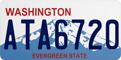 WA license plate ATA6720