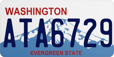 WA license plate ATA6729